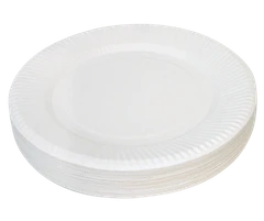 Bertie® Unwaxed Round Paper Plates 23cm 50pc