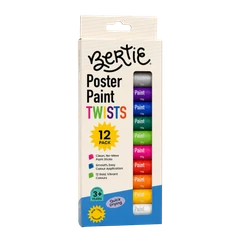 Bertie® Poster Paints Twists Asst 12pc - Default Image