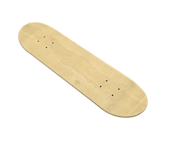 Bertie® Decorative Wooden Skateboard Deck Large 20 x 72cm 1pc - Default Image