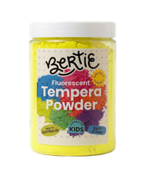 Bertie® Tempera Paint Powder Fluorescent Yellow 300g - Default Image