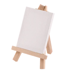 Bertie® Mini Wooden Easel and Canvas Set 8x12cm 36pc - Default Image