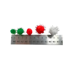 Pom Poms Assorted Christmas 500pc - Product Image 2
