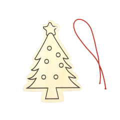 Wood Christmas Trees 12pc - Default Image