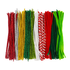 Christmas Chenille Sticks Asst 250pc - Default Image