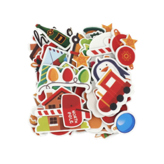 Foam Die Cut Stickers Christmas 60pc - Product Image 2