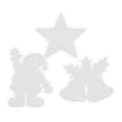 Bertie®  Colour Diffusing Paper Christmas Shapes 36pc - Default Image