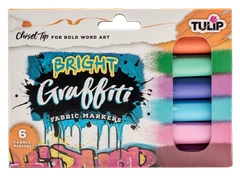 Tulip Graffiti Fabric Markers 6pc
