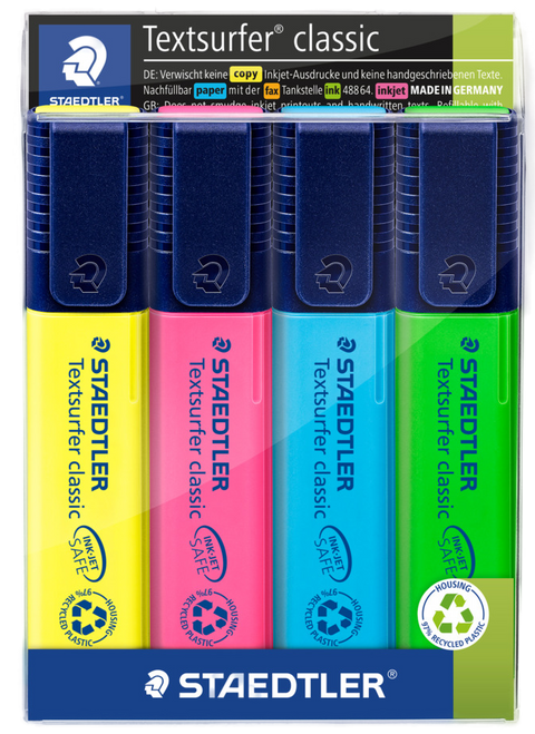 h6e0ephh011215paf53mcd227m-12296_Staedtler_Textsurfer_Classic_Highlighters_Assorted_Colours_4pc_Front_2.png