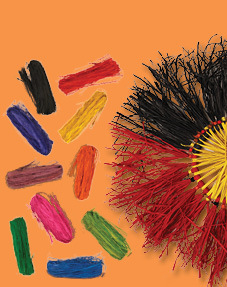 Coloured raffia craft bundles - natural fibre weaving and decorating material for school art projects