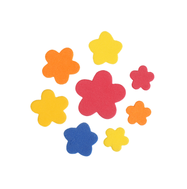Bertie® Foam Stickers Flowers Assorted 100pc - Digby