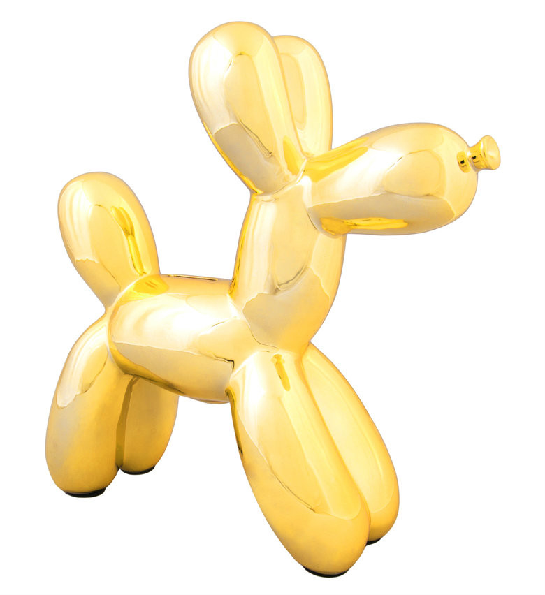 彫刻・オブジェ iron gold-plated dog-shaped piggy bank Interior Illusions Plus Gold Ceramic Dog Piggy Bank - 12