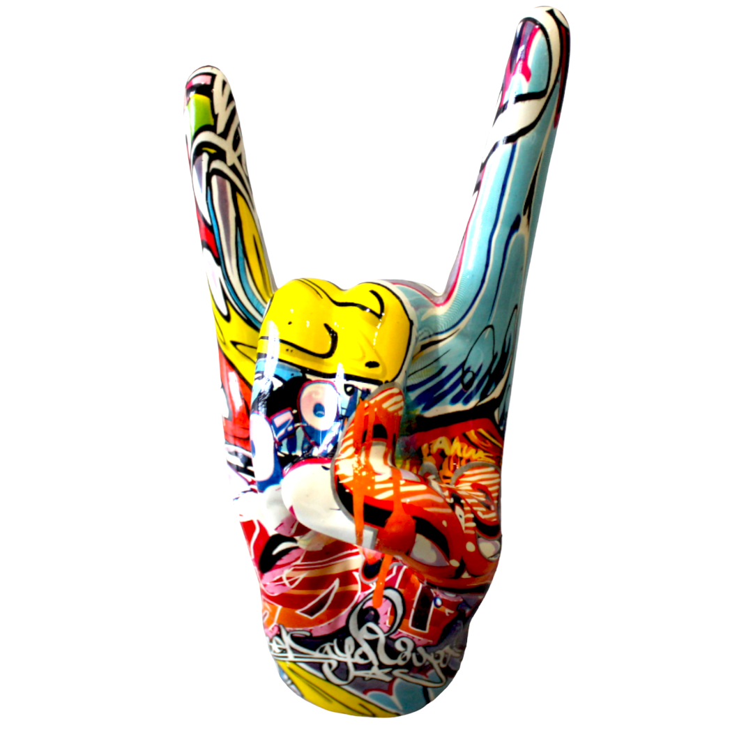 Interior Illusions Plus Street Art Rock On Hand Wall Mount 9" tall Interior Illusions Plus