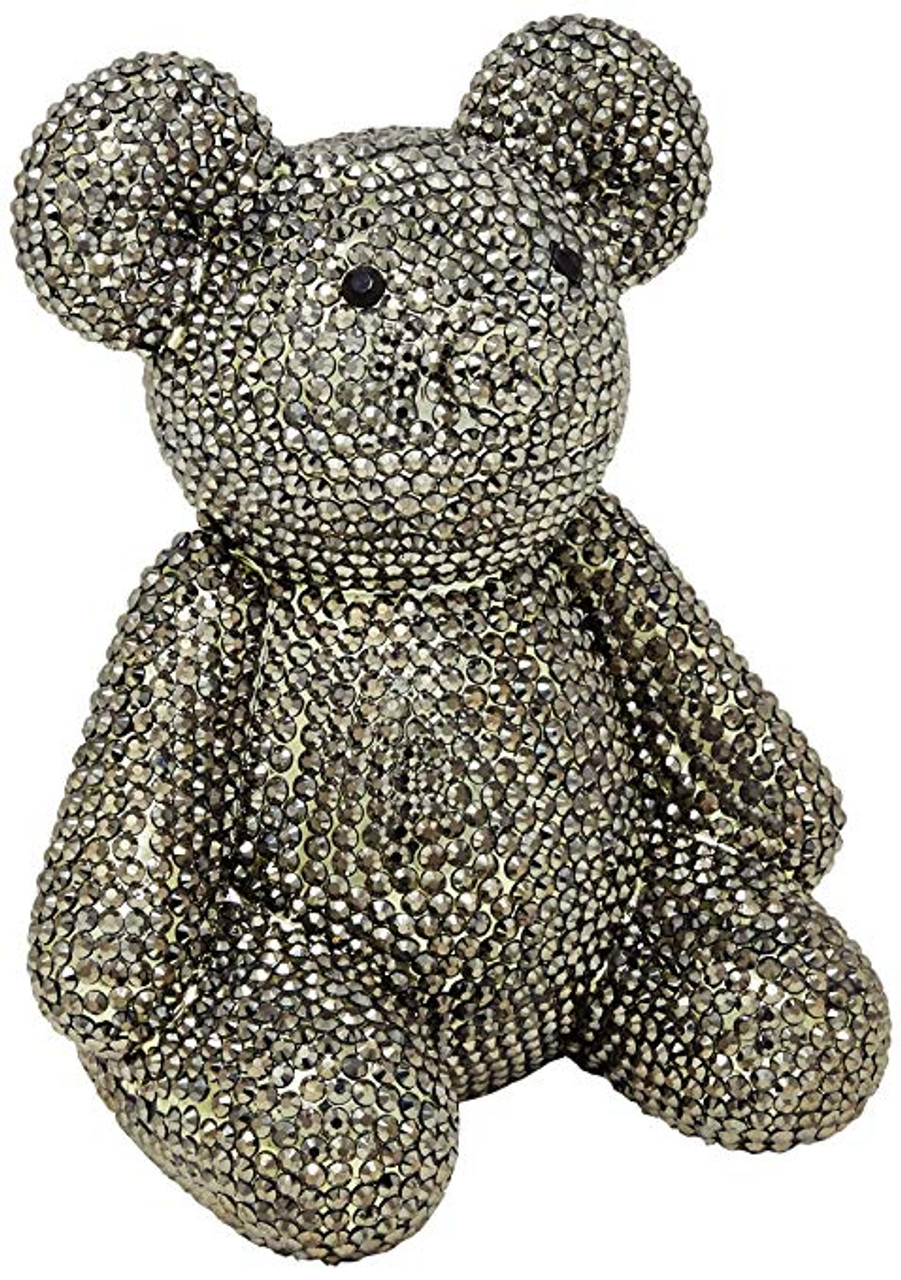 Interior Illusions Bear Bank Graphite Rhinestone