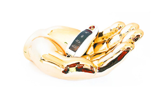 Interior Illusions Plus Gold Hand Tray Decoration - 7.5" long