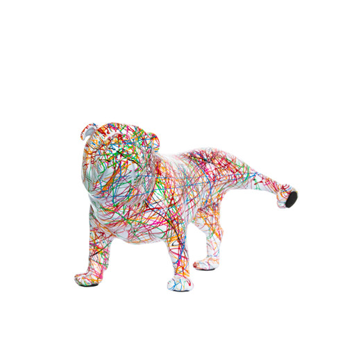 Interior Illusions Plus Expressionist Bull Dog with Leg Up - 10" long