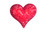 Interior Illusions Plus Red Rhinestone Love Heart - 7" wide.
