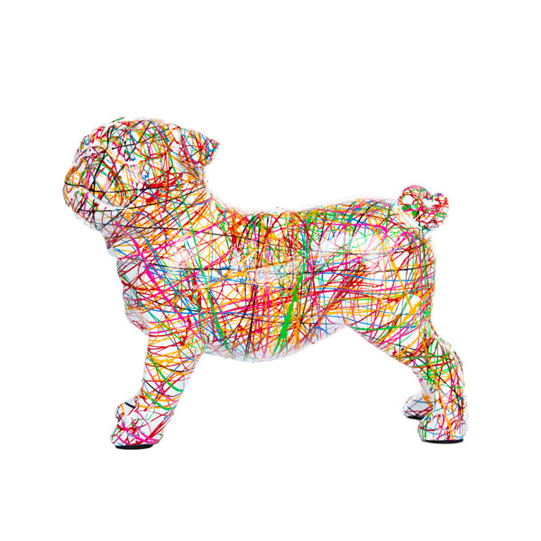 Interior Illusions Plus Expressionist Standing Bulldog  - 9" long
