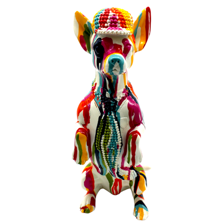 Escultura De Chihuahua En Resina De Alta Calidad – Decoración De Hogar Artística Para Amantes De Perros