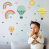 Rainbows and Hot Air Balloons Stickers