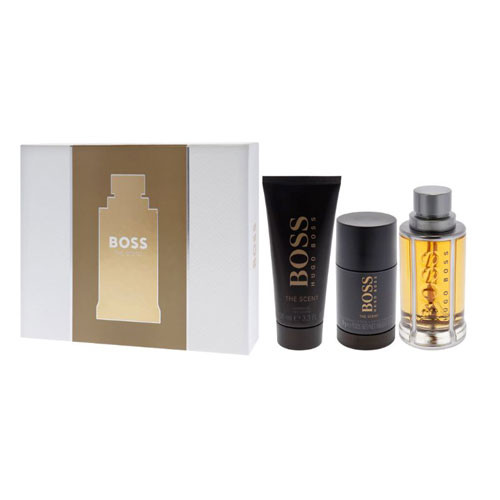 SET  HUGO BOSS THE SCENT MEN ( 3 PC ) 3.3 OZ EDT SP / SG 3.3 OZ / DEODORANT  2.4 OZ   / 3616304957666