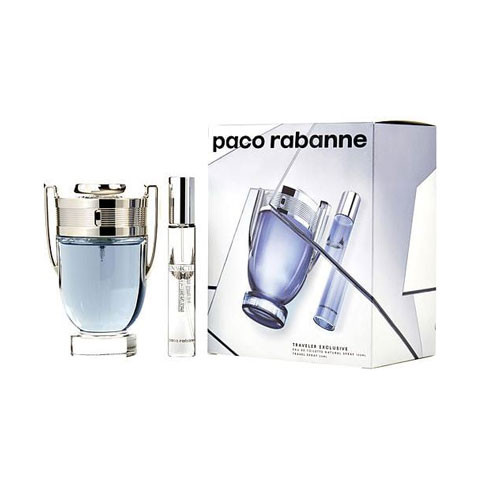 SET PACO RABANNE INVICTUS MEN ( 2 PC ) 3.4 OZ EDT SP /  0.68 OZ TRAVEL SPRAY / 3349668628681