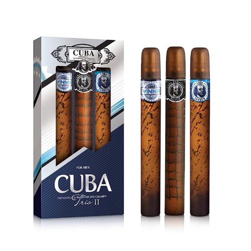 SET CUBA TRIO 2 MEN ( 3PC )1.17 OZ EDT SP (CUBA WINTER,CUBA SHADOW,CUBA PRESTIGE BLACK) / 5425039221120