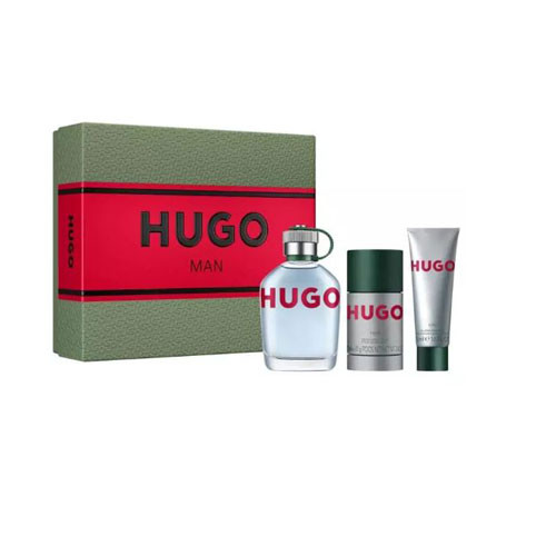 SET HUGO BOSS GREEN MEN ( 3 PC ) 4.2 OZ EDT SP /2.4 OZ DEO STICK /1.6 OZ SHOWER GEL / 3616305265289