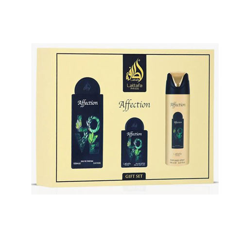 SET LATTAFA  AFFECTION UNISEX ( 3 PC ) 3.4 EDP / 0.68 EDP / PERFUMED SPRAY 6.7 OZ  / 6290362346555