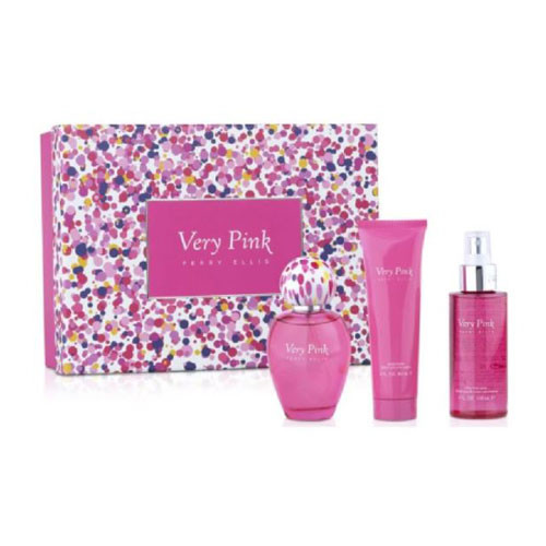 SET PERRY ELLIS VERY PINK  (3 PC )3.4 OZ EDP SP / 3.0 OZ GEL / 3.0 OZ BL / 844061013896