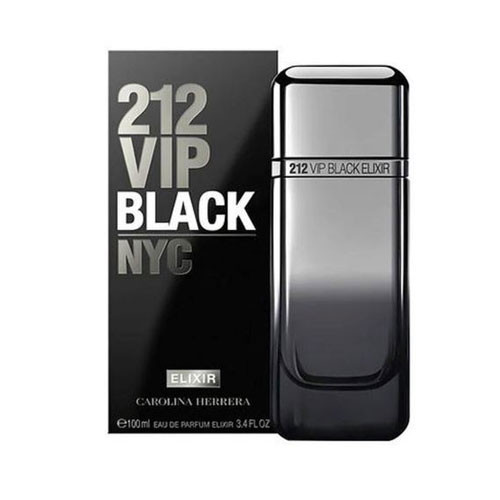 CAROLINA HERRERA 212 VIP BLACK EAU PARFUM ELIXIR MEN 3.4 OZ  / 8411061105016