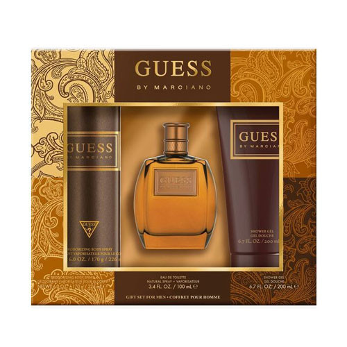 SET GUESS MARCIANO MEN ( 3 PC )3.4 OZ EDT SP /6.7 OZ SG / 6.0 OZ BS / 85715330420