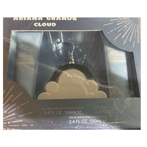 SET ARIANA GRANDE CLOUD WOMEN ( 3 PC )3.4 OZ SG /3.4 OZ BODY SOUFFLE /3.4 OZ EDP SP / 810101507137