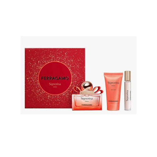 SET SALVATORE FERRAGAMO SIGNORINA WOMEN ( 3 PC ) 3.4 OZ EDP SP / 1.7 OZ BL /0.50 OZ EDP SP / 8056860213724