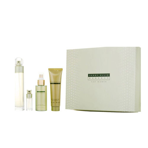 SET PERRY ELLIS RESERVE WOMEN (4PC) 3.4 OZ EDP / 4.2 OZ MIST / 3.0 OZ SG / MINI / 844061008830