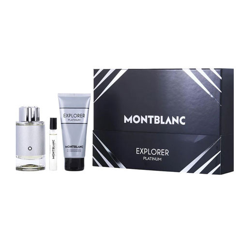 SET MONTBLANC EXPLO PLATINUM MEN ( 3 PC ) 3.4 OZ EDP SP /3.4 OZ SG / 0.25 OZ EDP SP / 3386460145756