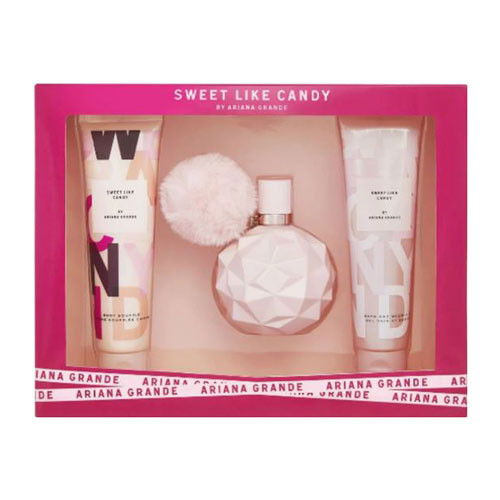SET ARIANA GRANDE SWEET LIKE CANDY WOMEN ( 3 PC ) 3.4 OZ EDP / 3.4 OZ BL / 3.4 OZ SG  / 812256029731