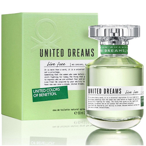 BENETTON UNITED DREAM LIVE FREE WOMAN 2.7 OZ EDT / 8433982000553