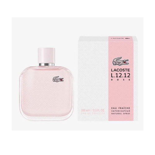 LACOSTE L.12.12 ROSE EAU FRAICHE WOMEN  3.4 OZ EDT SP / 3386460149242
