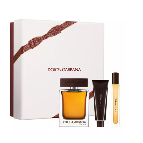 SET DOLCE & GABANNA  THE ONE MEN ( 3 PC ) 3.4 OZ EDT SP /1.7 OZ SG / 0.34 OZ EDT SP / 8054754403381