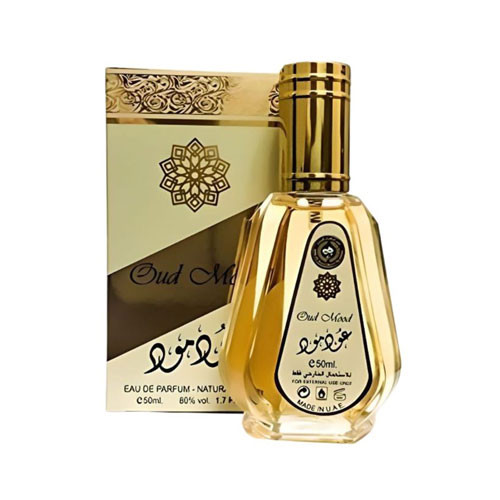 Perfumes Wholesale ARD AL ZAAFARAN Oud Mood Unisex perfume bottle 50ml EDP with packaging.
