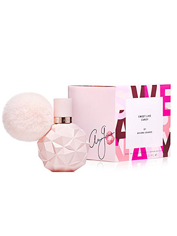 Perfumes Wholesale Ariana Grande Sweet Like Candy 3.4oz EDP perfume bottle and packaging in pink hues.