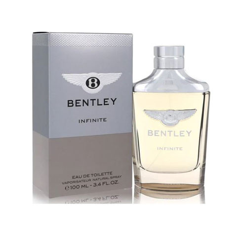 Perfumes Wholesale Bentley Infinite Men 3.4 oz EDT perfume bottle and box, 100ml, BENTLEY brand, clear glass.
