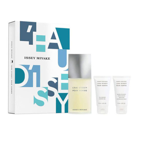 SET ISSEY MIYAKE L'EAU D'ISSEY MEN ( 3 PC ) 4.2 OZ EDT SP /1.7 OZ SG / 1.7 OZ AS / 3423222118471