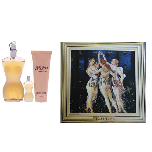 SET JEAN PAUL GAULTIER WOMEN ( 3 PC ) 3.4 EDT SP /  2.5 OZ BL /0.20 OZ EDT SP  / 8435415098946