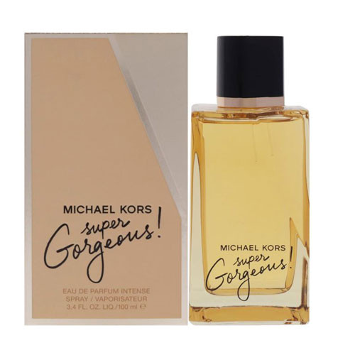 Perfumes Wholesale Michael Kors Super Gorgeous Intense Women 3.4 oz EDP perfume bottle and box, 100ml, gold.
