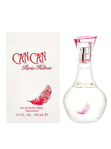 Perfumes Wholesale Paris Hilton Can Can Women 3.4 oz EDP perfume bottle and box, 100ml, clear glass.