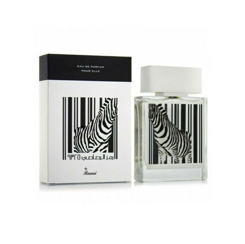 Perfumes Wholesale RASASI Rumz Al 9325 Pour Elle EDP 1.7oz 50ml perfume bottle and packaging clear white.