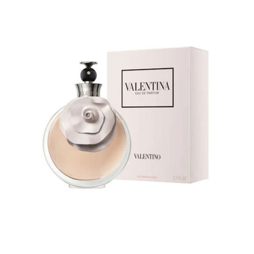 Perfumes Wholesale Valentino Valentina Women 2.7 oz EDP perfume bottle and box, 80ml, pale pink liquid inside.