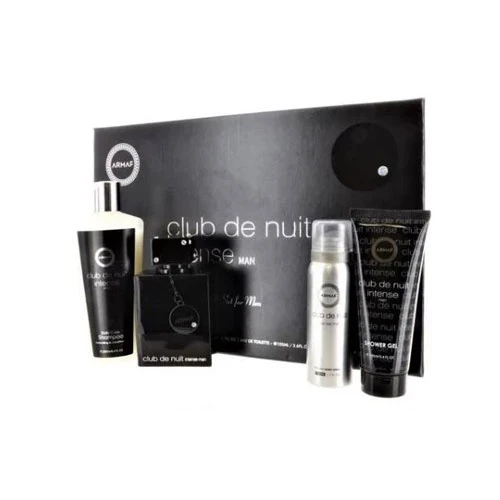 SET ARMAF CLUB DE NUIT INTENSE MEN ( 4 PC SET ) 3.6 OZ. / 3.4 OZ S.GEL / 8.4 SHAM / 1.7 B SPRAY / 6294015105247