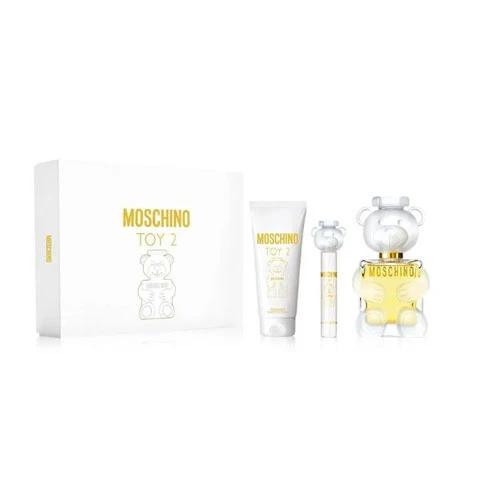 SET MOSCHINO TOY 2 WOMEN ( 3 PC ) 3.4 OZ EDP SP / 3.4 OZ  BL / 0.3 OZ EDP SP / 8011003889419